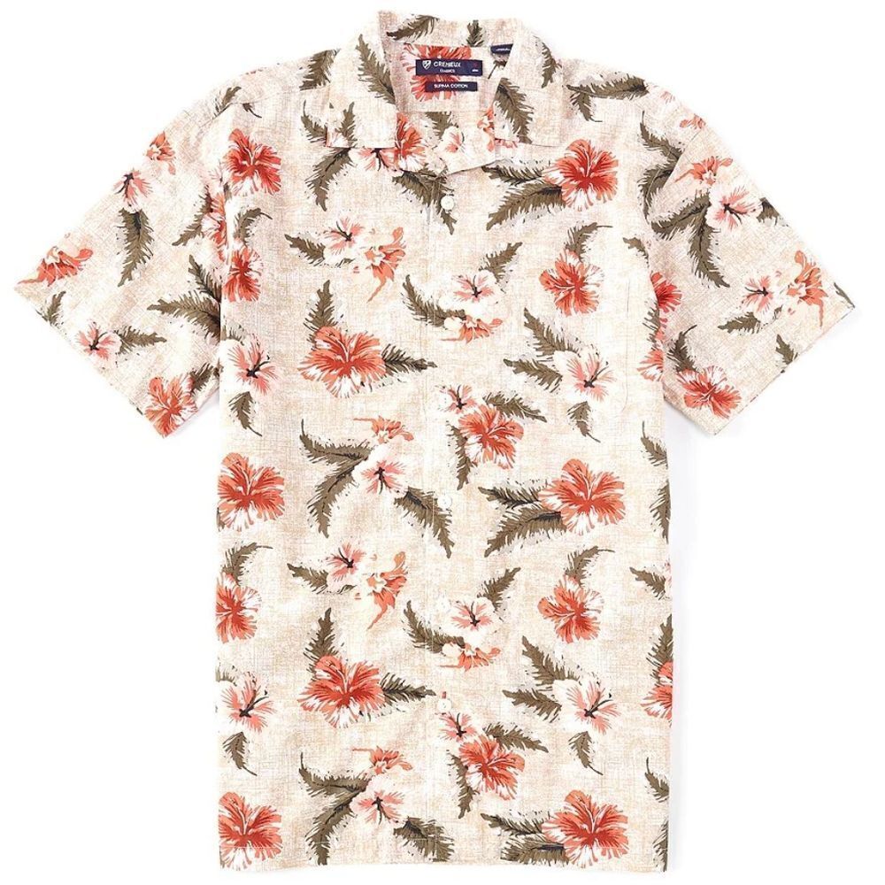 Cremieux Floral Tropical Print Multi-Color‎ Short-Sleeve Woven Camp Shirt M NWT